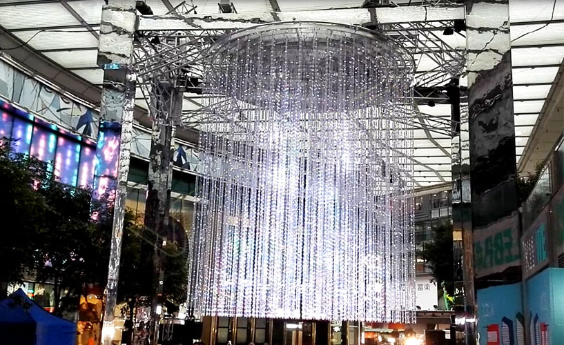香港尖沙嘴3D圣诞树 LED共形屏ECODOT项目