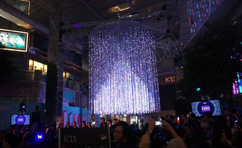 香港尖沙嘴3D圣诞树 LED共形屏ECODOT项目